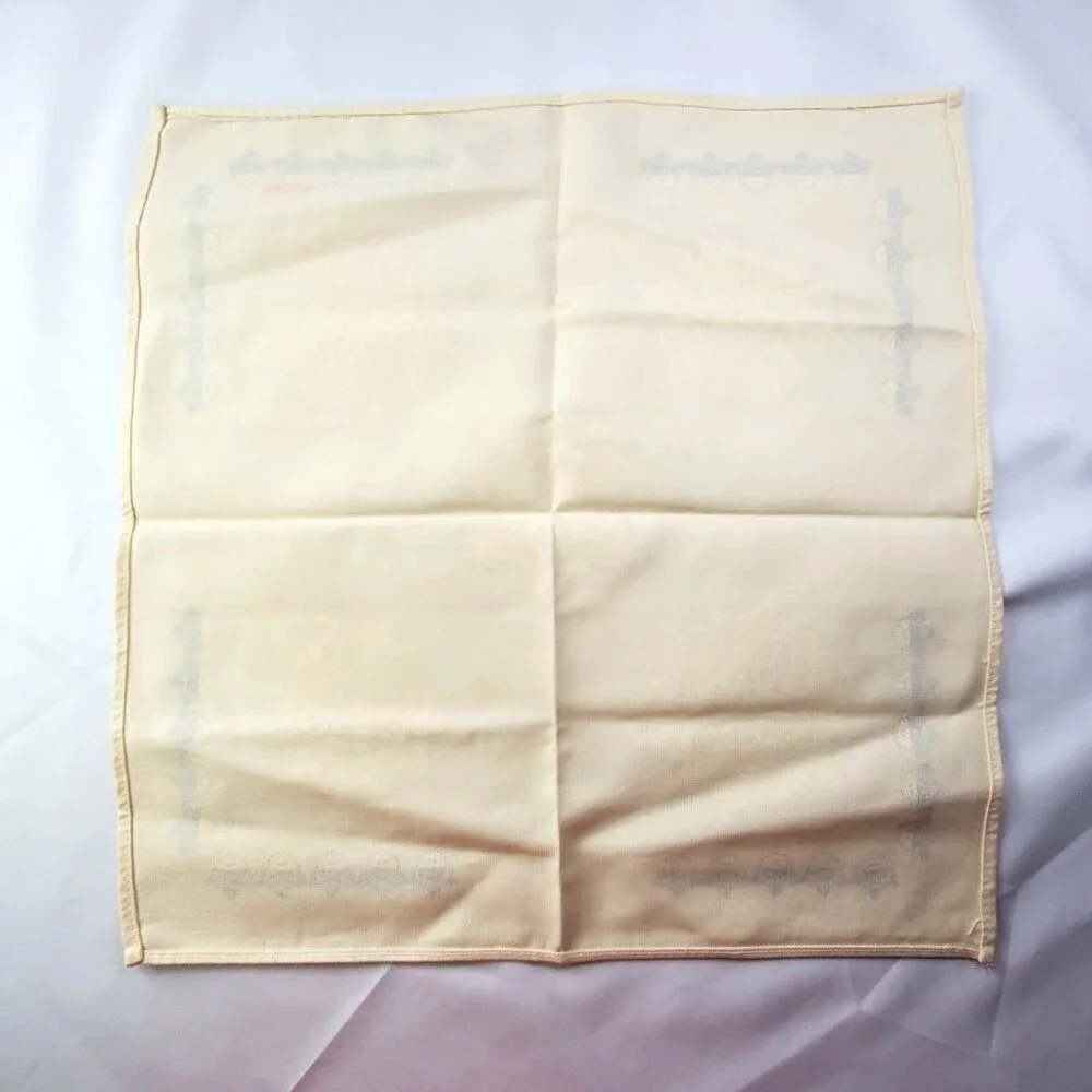 MFA Museum Of Fine Arts Snowflake Beige & Blue Print Cotton Napkin 16